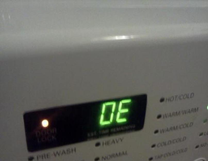 Если на стиральной машине написано ue. Знаете ли вы, что означает код ошибки стиральной машины LG? Стиральная машина LG: все виды ошибок