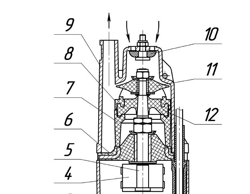 Схема вибрационного насоса малыш